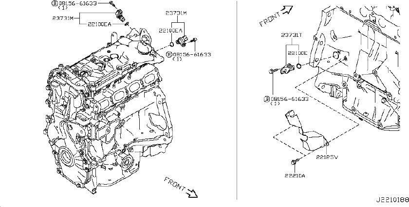 23731-1VA0A - Engine Crankshaft Position Sensor. SENSORS, DISTRIBUTOR