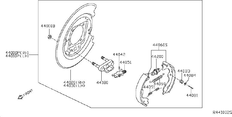 Nissan Altima Disc Brake Pad Set (Rear). PARKING, CALIPER - D4060-JA00J