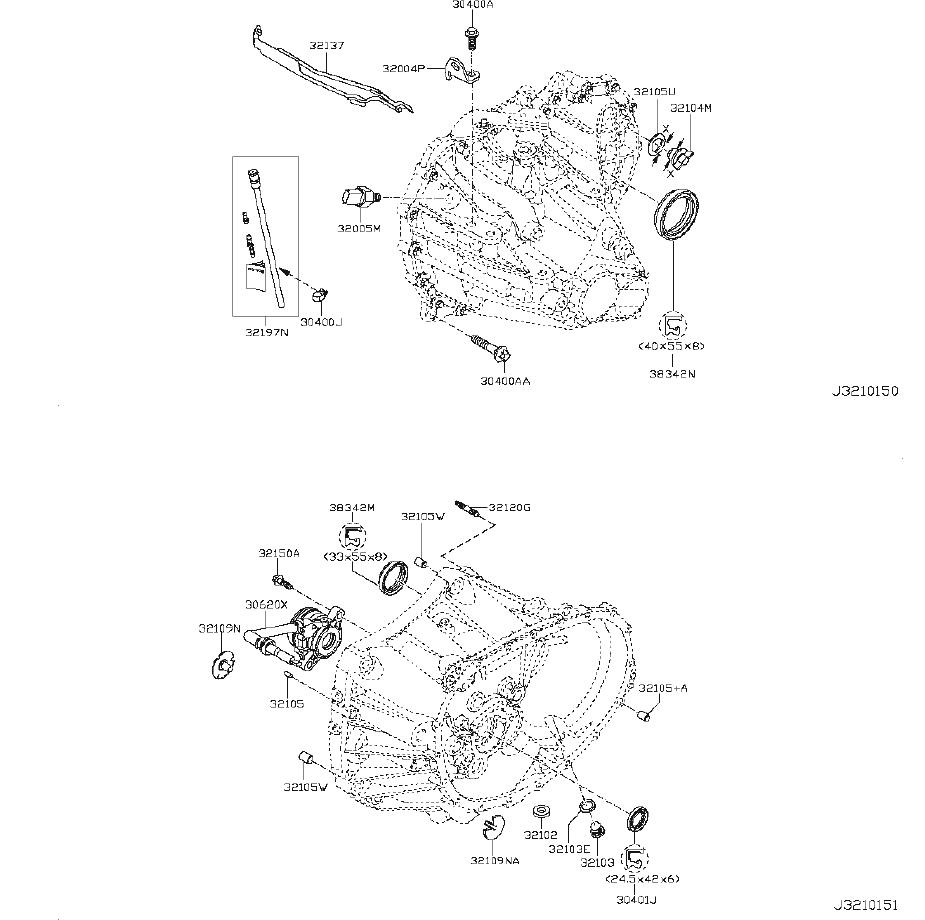 Nissan Versa Manual Transmission Output Shaft Seal. CLUTCH, HOUSING