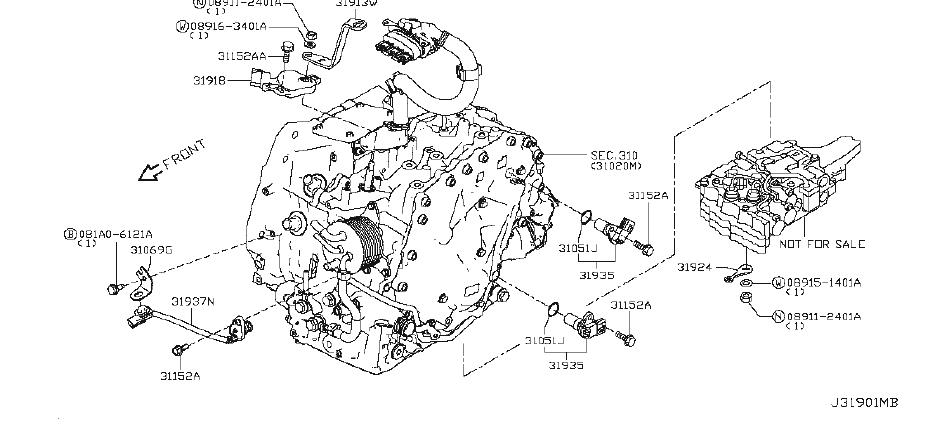 31918-3VX0C - Automatic Transmission Gear Position Sensor. CVT, CONTROL