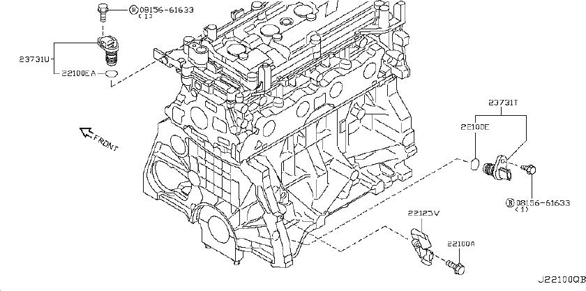 2009 Nissan Cube Engine Crankshaft Position Sensor. SENSORS